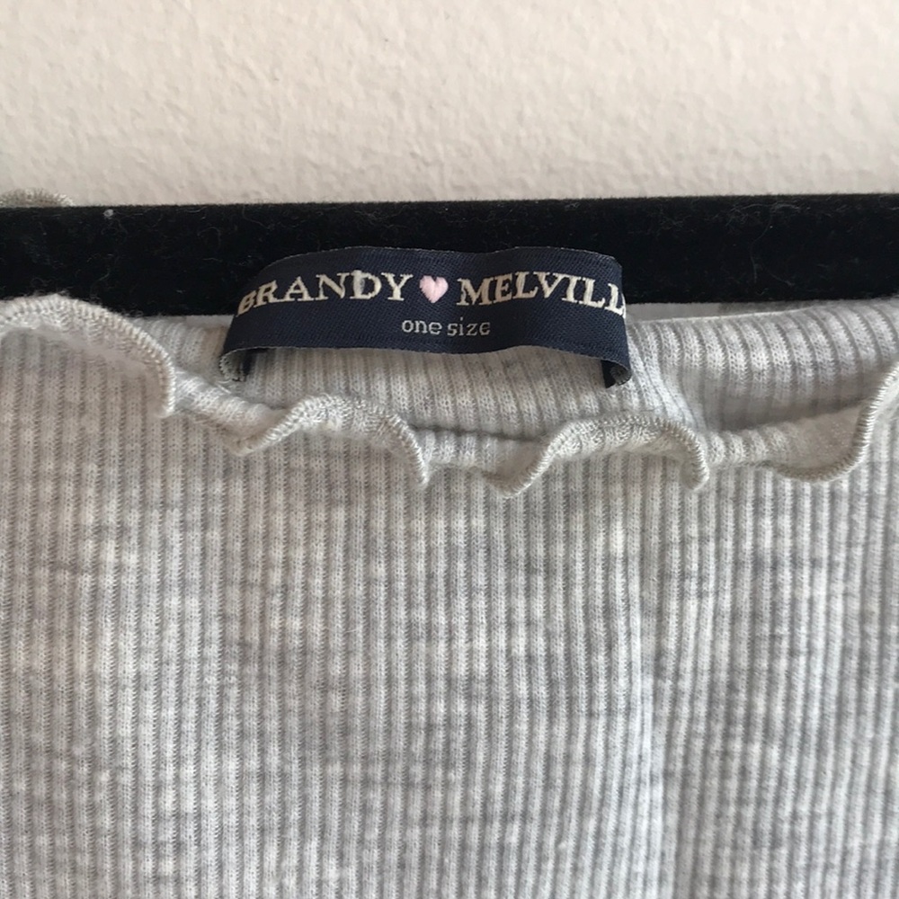 Brandy Melville Off-the-Shoulder Long Sleeve - Picture 2 of 4